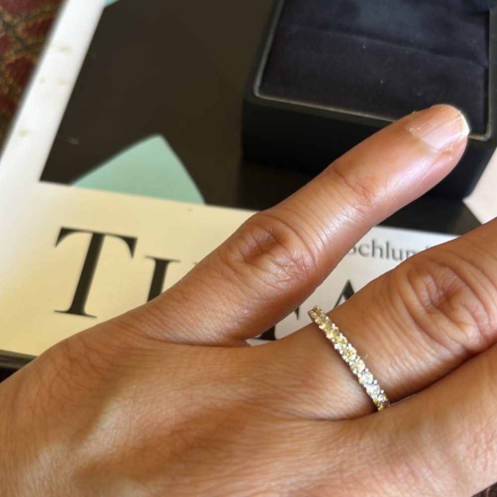 Diamond Band in 14K gold FIRM price. - Picture 5 of 12